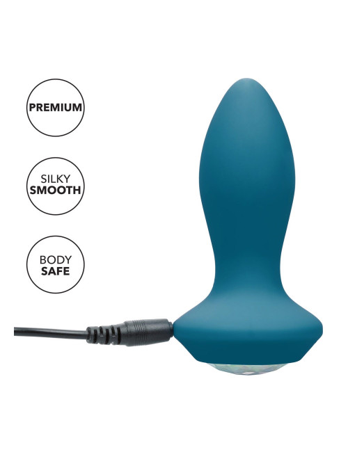 Vibrating Petite Crystal Probe Blue