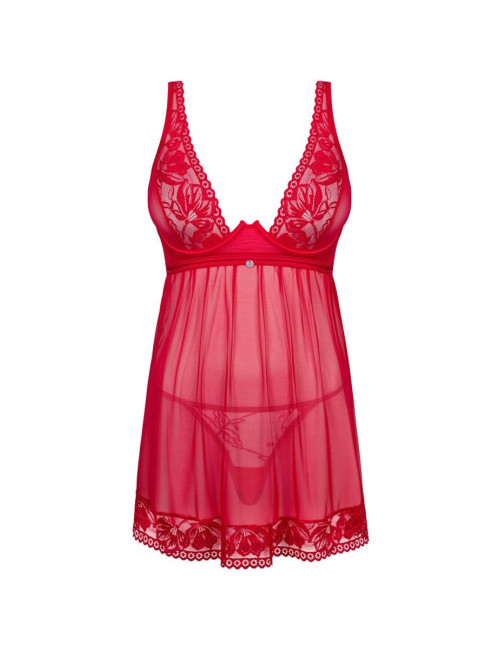 Obsessive Lacelove Babydoll i Pasujące Stringi XS/S