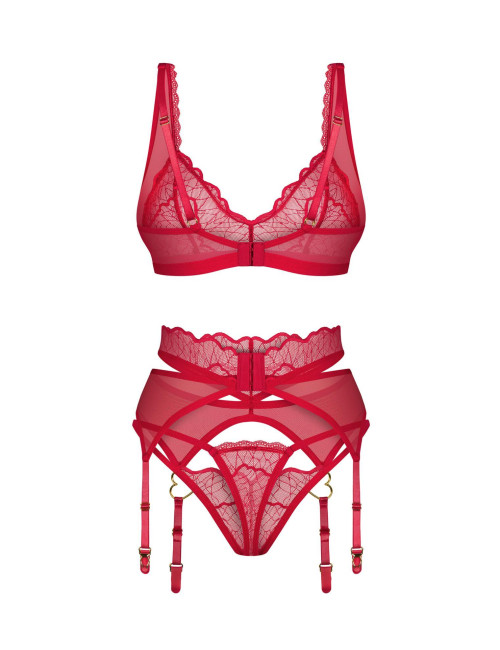 Obsessive Cupide Desir Czerwony Komplet Bielizny L/XL