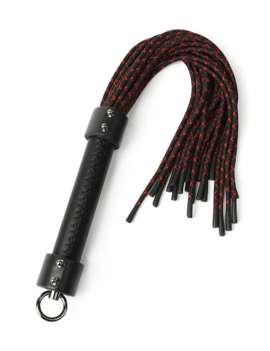 Hidden Desire Genuine Leather Knot Flogger - Skórzany flogger z węzami, 55 cm