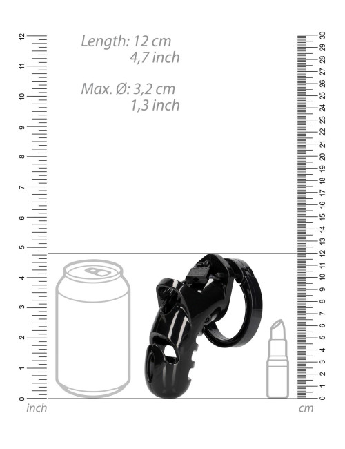 Klatka Cnoty ManCage Model 26 Czarna 11,5 cm