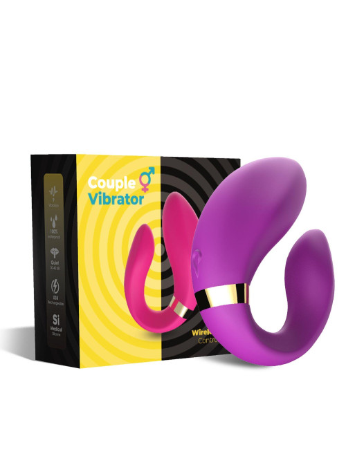 Crescent Purple – Wibrator dla Par, Zabawki i Stymulator, Silikon medyczny, 9 trybów wibracji