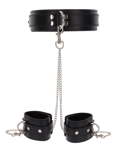 Heavy Collar and Wrist Cuffs Black