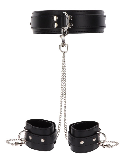 Heavy Collar and Wrist Cuffs Black