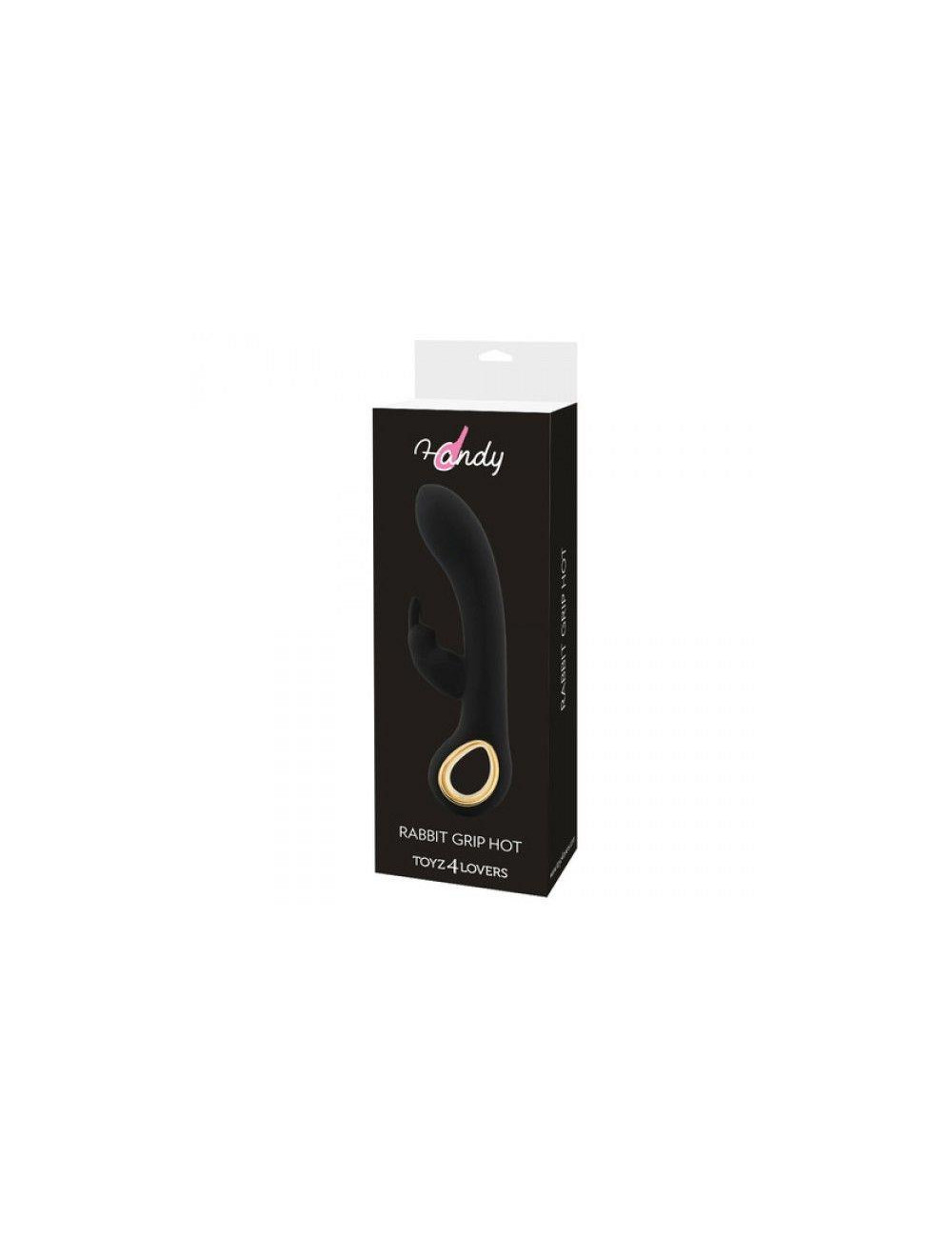 Toyz4lovers Rozgrzewający Wibrator Króliczek Handy Grip Czarny