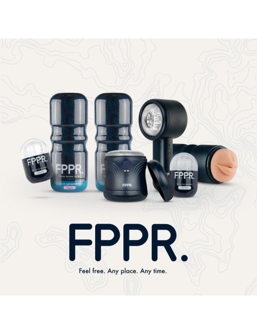 FPPR. Dwustronny wibracyjny masturbator niebieski