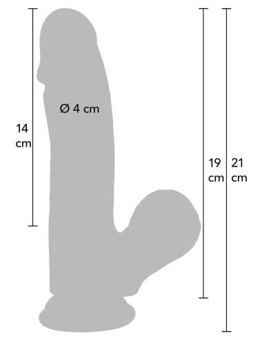 Realistic Dildo Liquid Silicone 19 cm