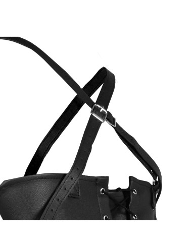 Lace-up Full Sleeve Arm Restraint - Black