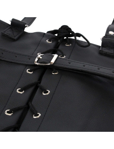 Lace-up Full Sleeve Arm Restraint - Black