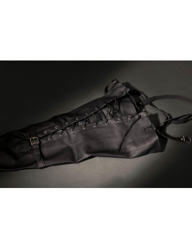 Lace-up Full Sleeve Arm Restraint - Black