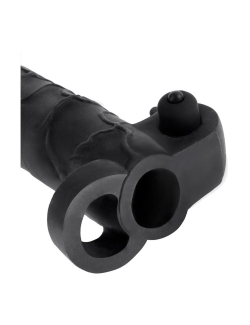 FANTASY X-TENSIONS VIBRATING REAL FEEL 2 INCH EXTENSION BLACK