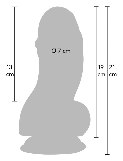 Hidden Desire Fat Boys Dildo PVC 19 cm Czarny