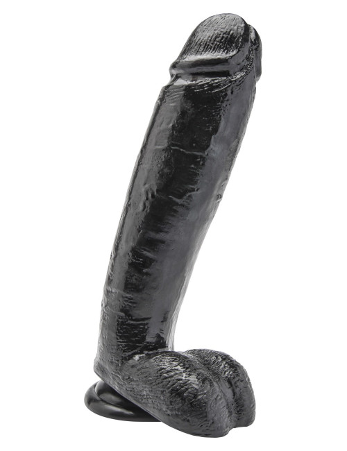 Dildo 10 inch with Balls Black