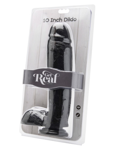 Dildo 10 inch with Balls Black