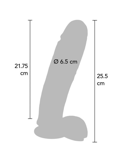 Dildo 10 inch with Balls Black