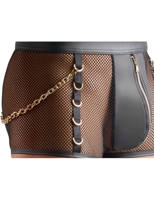 Svenjoyment Pants Black – Czarne męskie spodnie/szorty erotyczne S