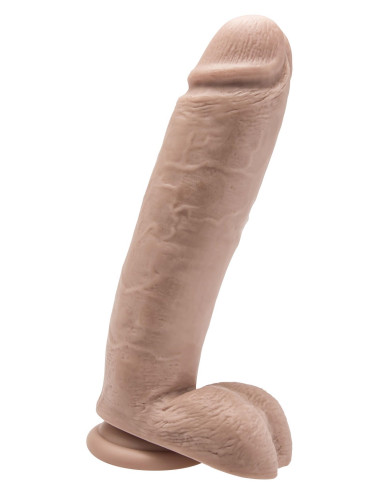 Dildo 10 inch with Balls Light skin tone