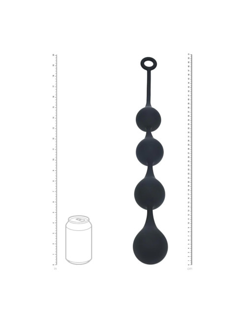 Silikonowe kule analne Waterdrop XL 50mm Czarne Levelz
