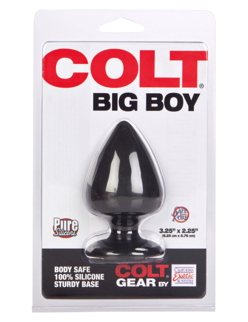 COLT Big Boy Black – silikonowy plug analny 5,75 cm – bezpieczny dla ciała, zabawki anal/plugi