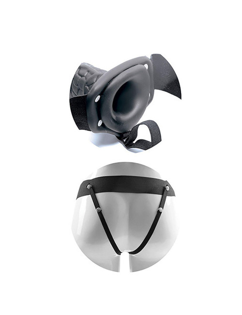 Proteza-FALLO STRAP ON CAVO REAL RAPTURE 8 BLACK WITH BALLS