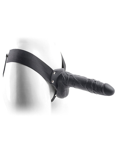 Proteza-FALLO STRAP ON CAVO REAL RAPTURE 8 BLACK WITH BALLS