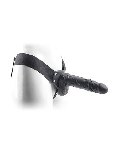 Proteza-FALLO STRAP ON CAVO REAL RAPTURE 8 BLACK WITH BALLS
