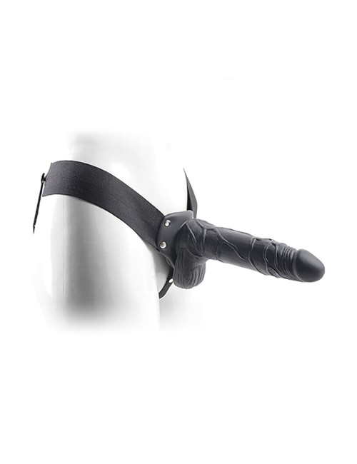 Proteza-FALLO STRAP ON CAVO REAL RAPTURE 8 BLACK WITH BALLS