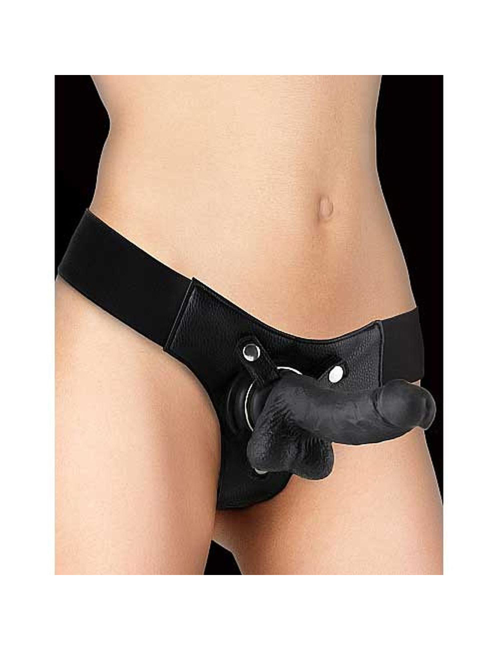 Ouch! Realistic Strap-On 7 Inch Black