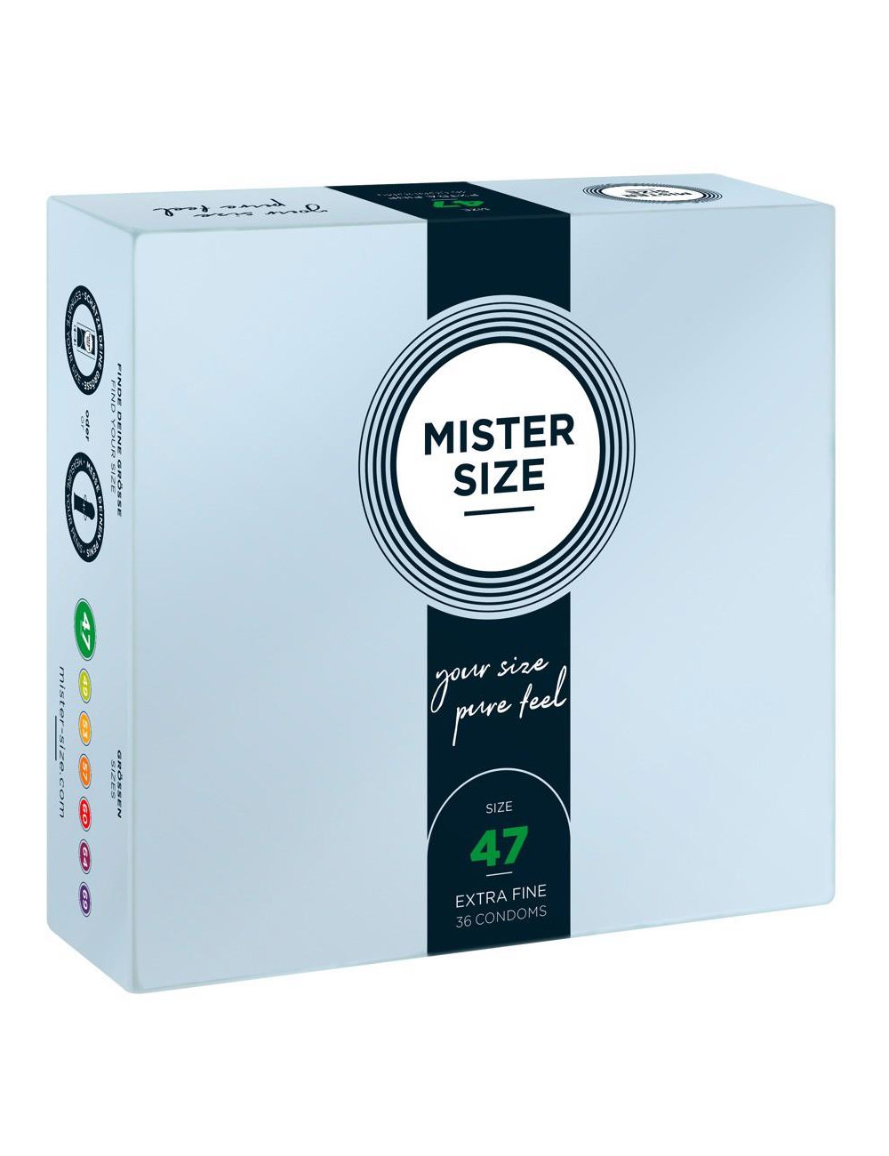 Mister Size 47mm pack of 36