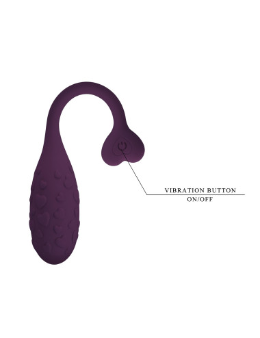 PRETTY LOVE - Fisherman Purple, 12 vibration functions Mobile APP remote control