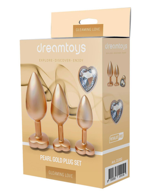 Dream Toys Gleaming Love Matte Gold Plug Set Zestaw