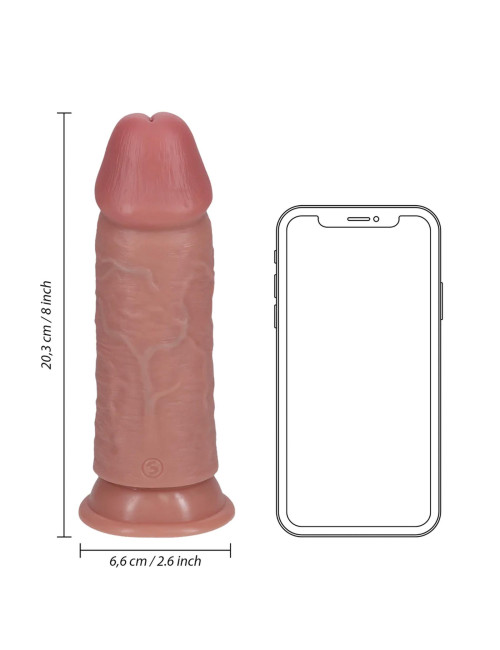 Realistyczne Dildo Straight bez Kulek 20,3 cm Flesh RealRock