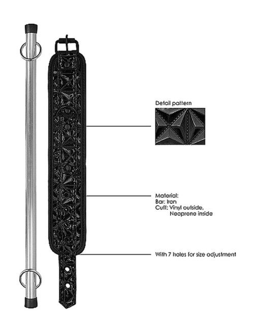 Ouch! Luxury Spreader Bar - Black Rozpórka BDSM