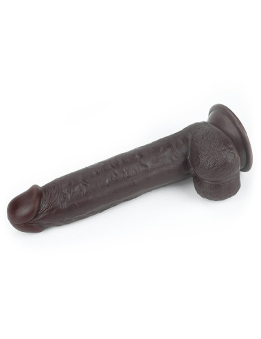 9.0'' Sliding Skin Dual Layer Dong - Black
