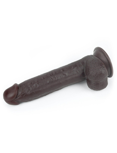 9.0'' Sliding Skin Dual Layer Dong - Black