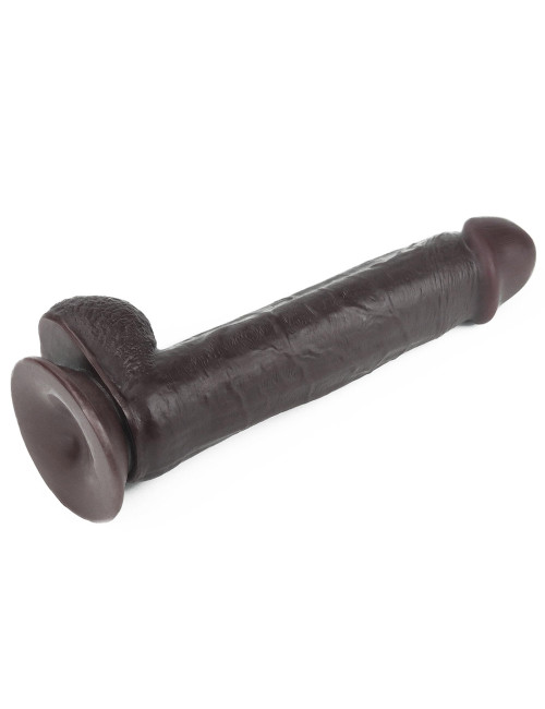9.0'' Sliding Skin Dual Layer Dong - Black