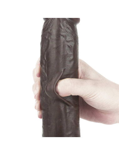 9.0'' Sliding Skin Dual Layer Dong - Black