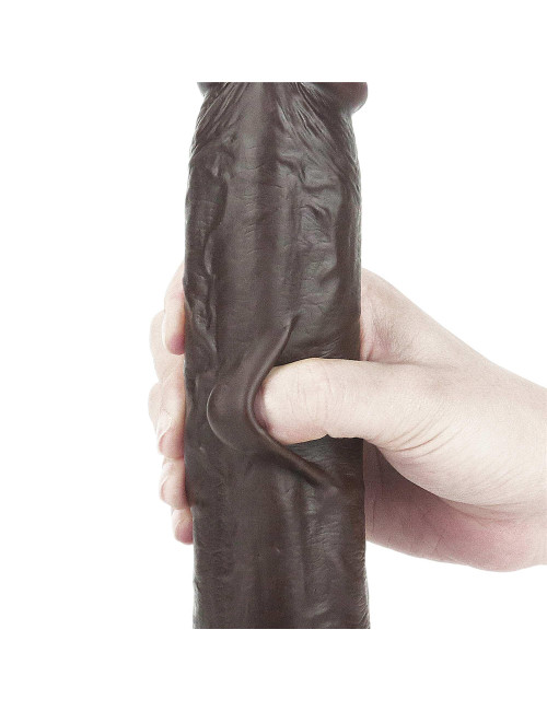 9.0'' Sliding Skin Dual Layer Dong - Black