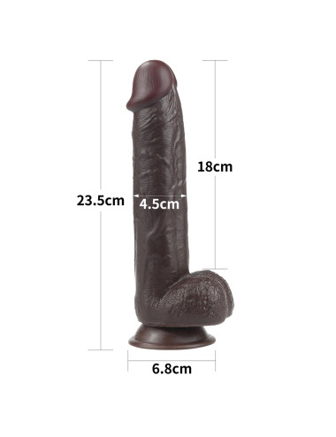 9.0'' Sliding Skin Dual Layer Dong - Black