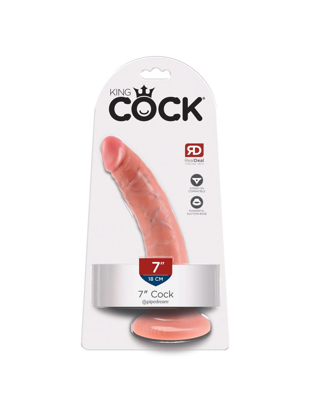 King Cock Realistyczne Dildo 7 cali Flesh