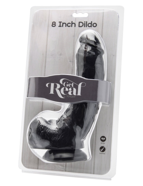 Dildo 8 inch with Balls Black