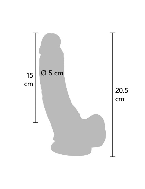Dildo 8 inch with Balls Black