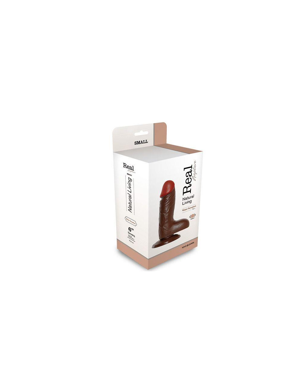 Wibrator-REALISTIC VIBRATOR REAL RAPTURE BROWN 6"