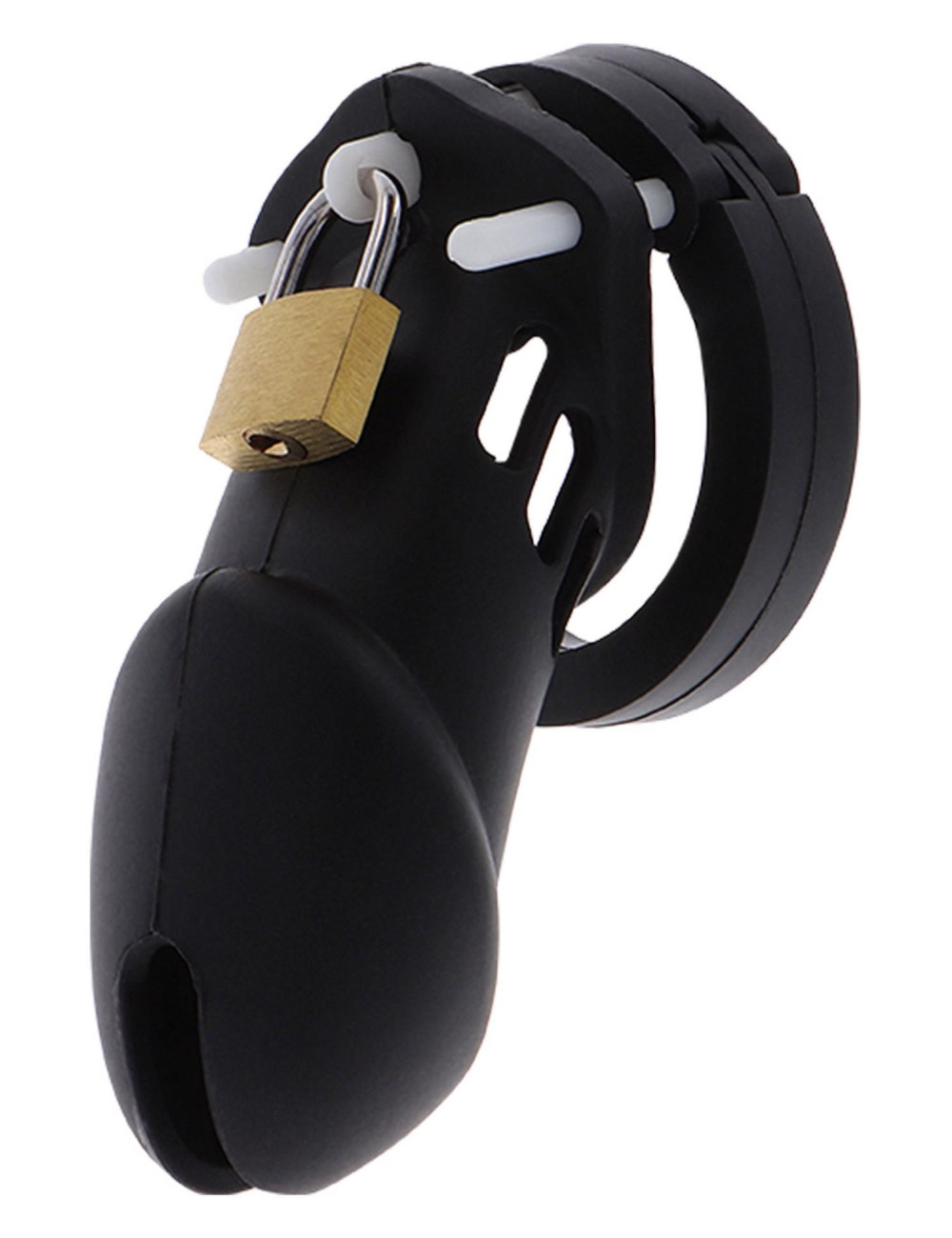 Chastity Cage Silicone Large - Pas Cnoty BDSM, Silikonowy Penis Plug, 9 cm