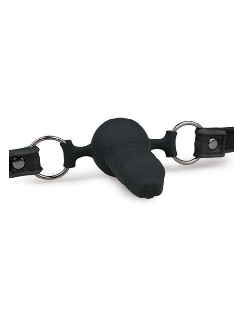 Knebel Ball Gag z Silikonowym Dongiem – BDSM, Regulowany Pasek, Bezpieczny dla Ciała