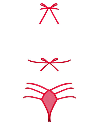 Bielizna-Giftella komplet 2-częściowy czerwony L/XL