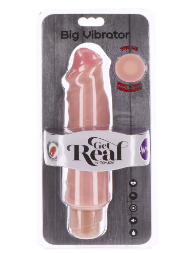Dual Density Big Vibrator 9in. Light skin tone