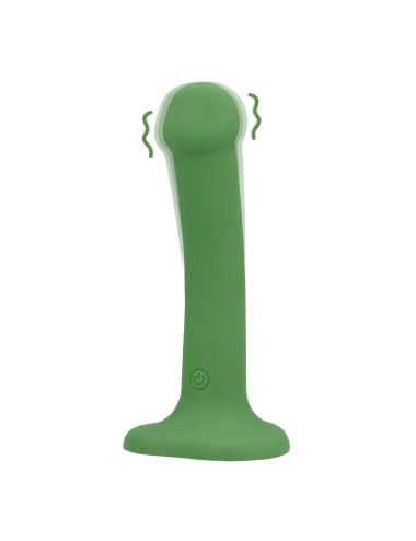 Non-Phallic Vibrating Dildo - Small - Forest Green