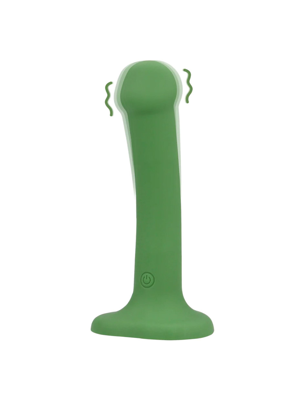 Non-Phallic Vibrating Dildo - Small - Forest Green