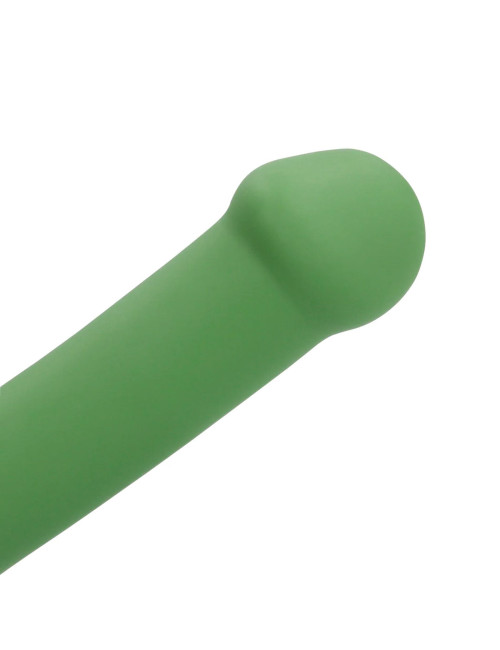 Non-Phallic Vibrating Dildo - Small - Forest Green